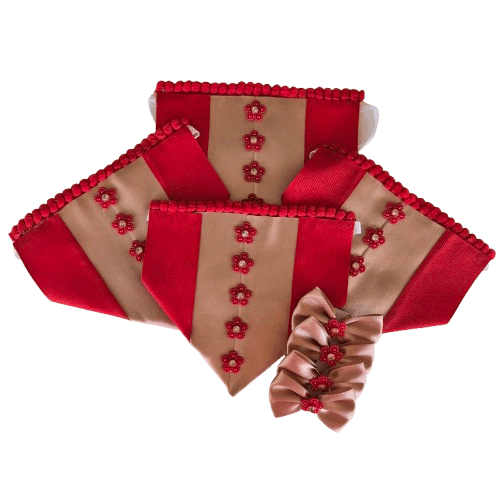Bandana Pet Flor Vermelho - Imagem 1