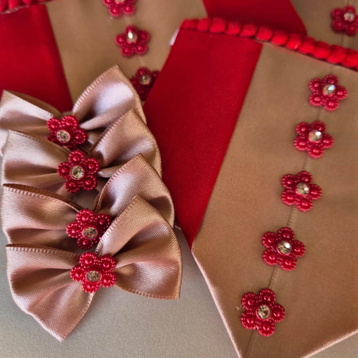 Bandana Pet Flor Vermelho - Imagem 3