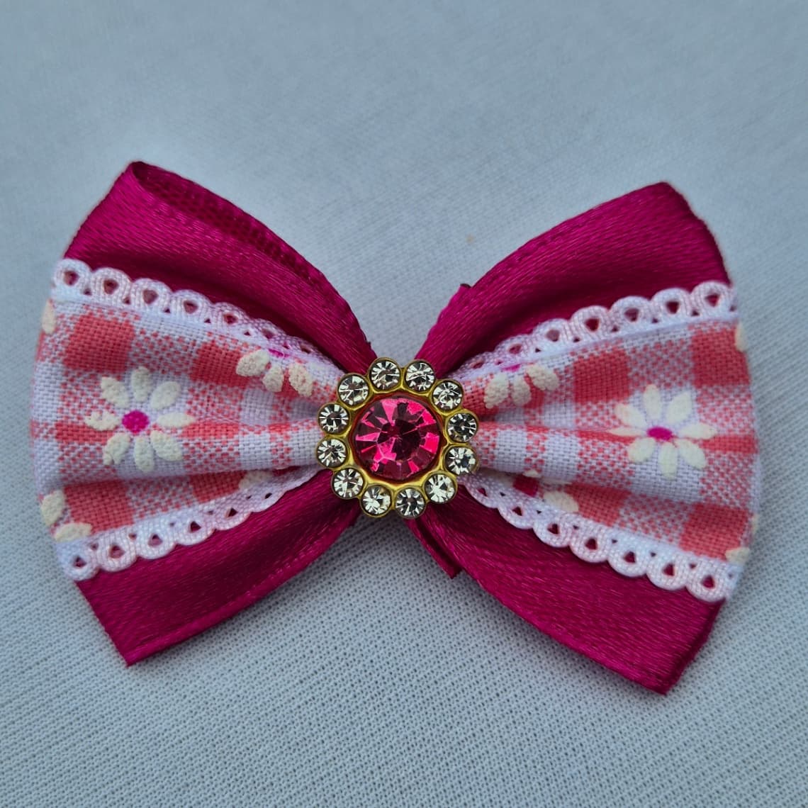 Laços e Joinhas de Penteado Pet Vinho - Imagem 2