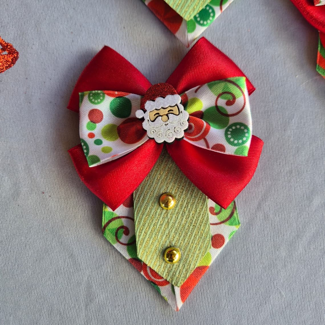 Gravata Pet Natal Papai Noel - Imagem 1