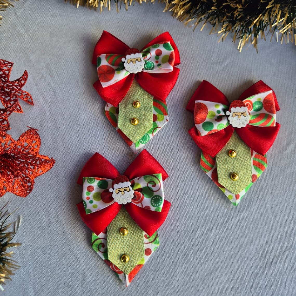 Gravata Pet Natal Papai Noel - Imagem 3