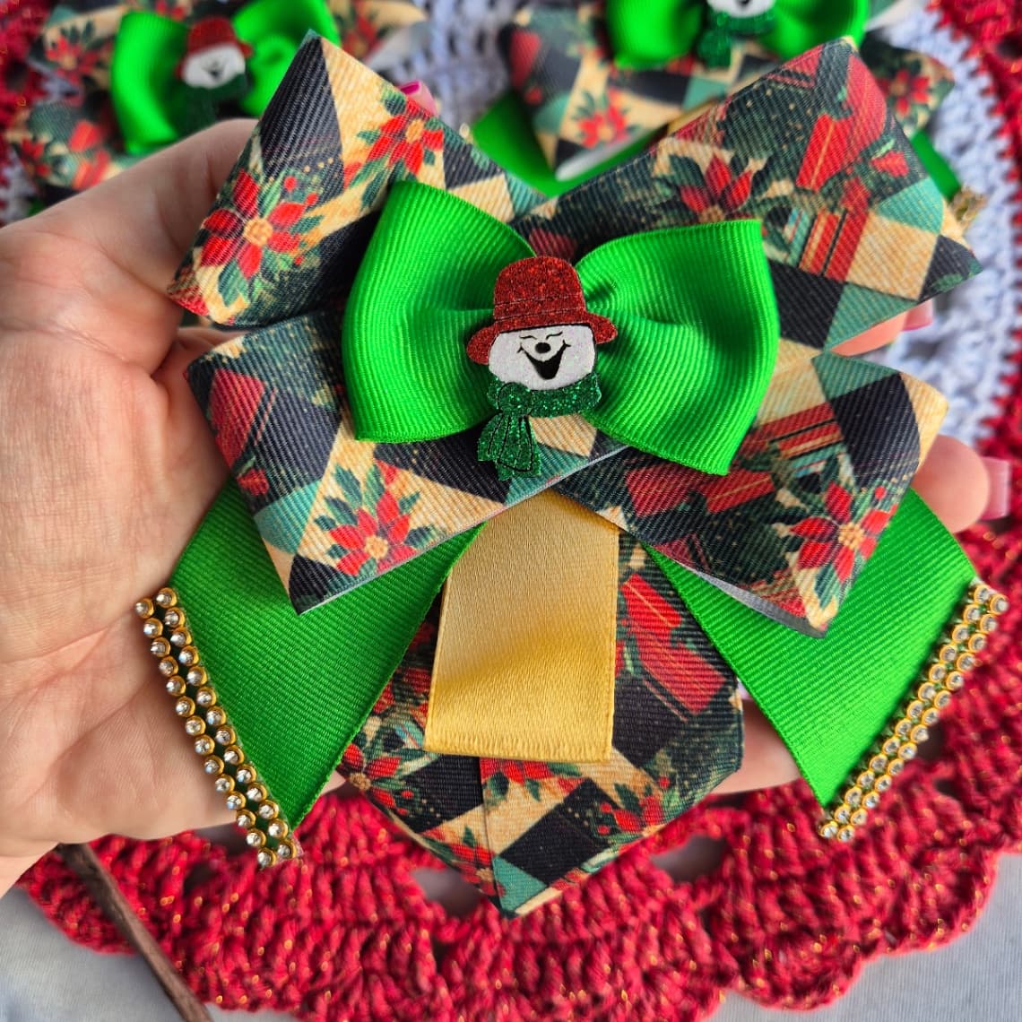 Gravata Pet Natal Boneco de neve - Imagem 2